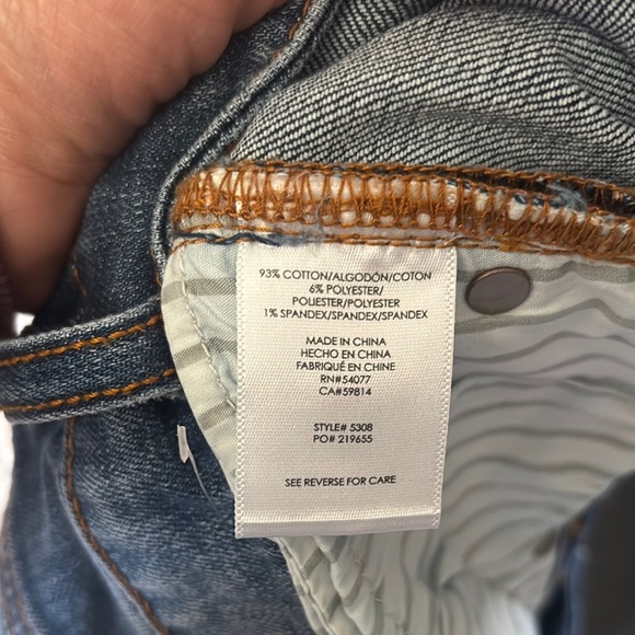 Sale CAbi Blue Boyfriend Jeans with Distressed Details - Picture 12 of 12